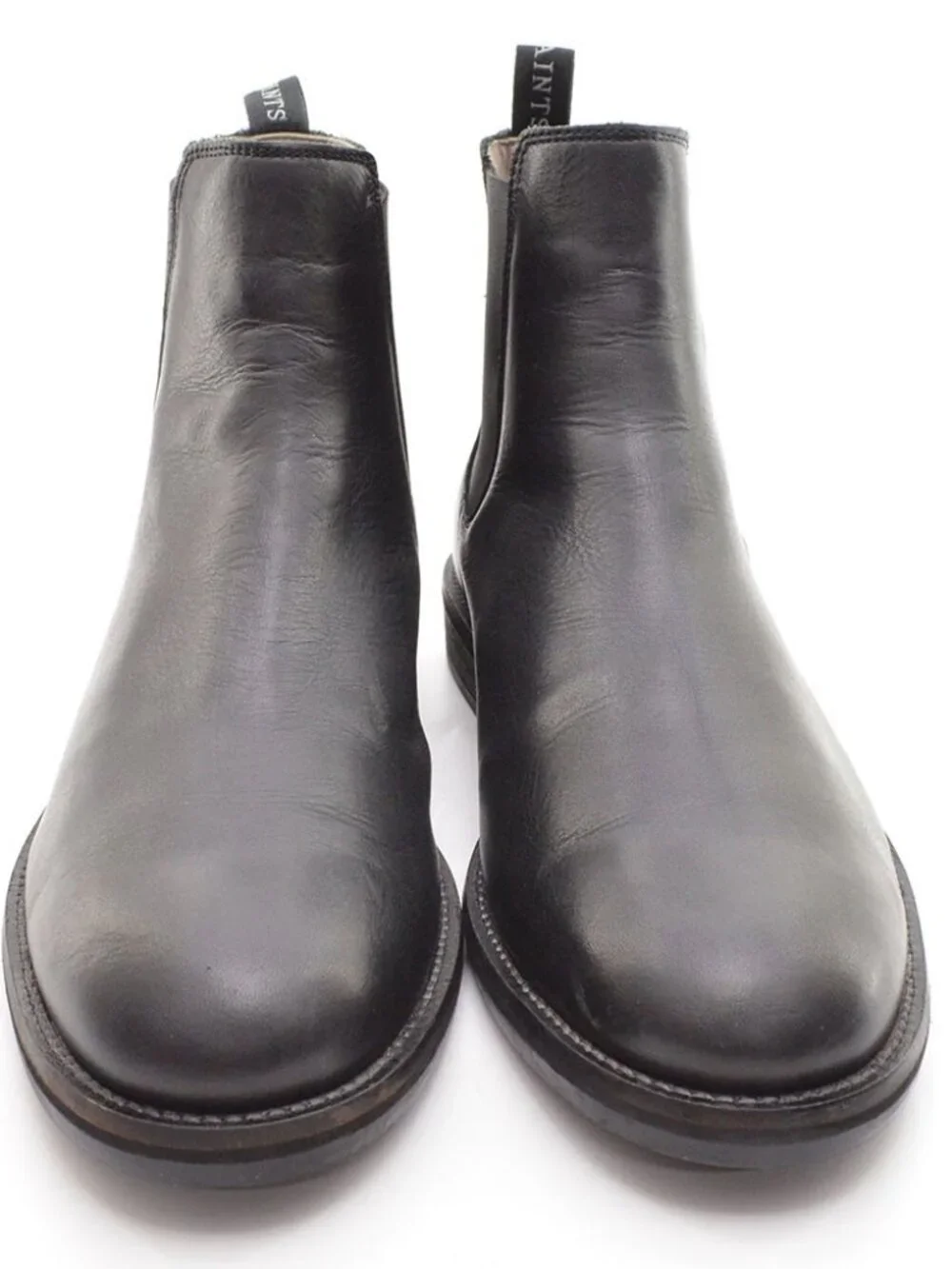 Men All Saints Harley Black Chelsea Boots 46 / 13 M